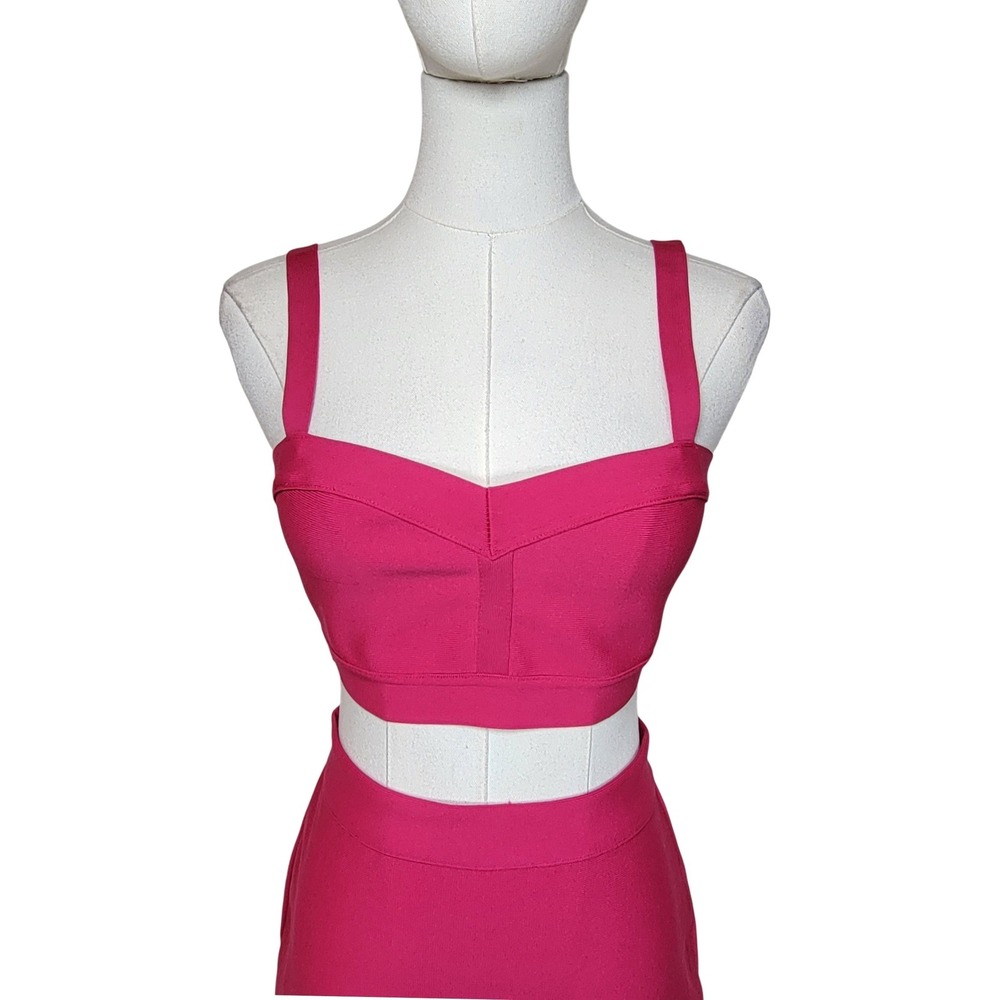 Revolve Superdown Emilia Pink 2 Piece Set Small Bachelorette Cocktail Summer - Picture 4 of 8